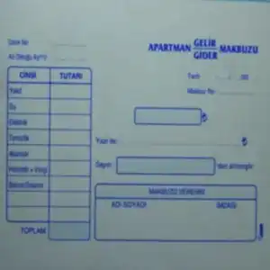 Ankara Ostim Durusoy Kırtasiye Apartman Gelir Gider Makbuzu Geniş